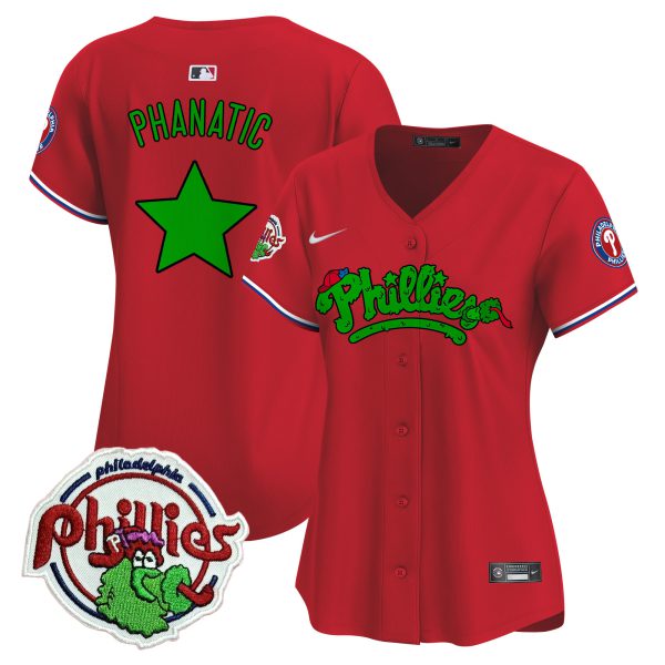 Women's Phillies Phanatic Patch Vapor Premier Limited Jersey V2 - All Stitched - Image 35