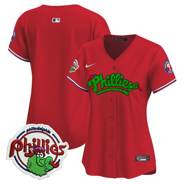 Women's Phillies Phanatic Patch Vapor Premier Limited Jersey V2 - All Stitched - Image 36