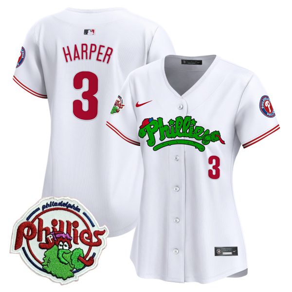 Women's Phillies Phanatic Patch Vapor Premier Limited Jersey V2 - All Stitched - Image 37