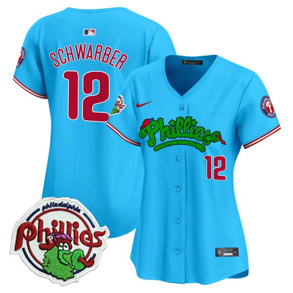 Women's Phillies Phanatic Patch Vapor Premier Limited Jersey V2 - All Stitched - Image 52