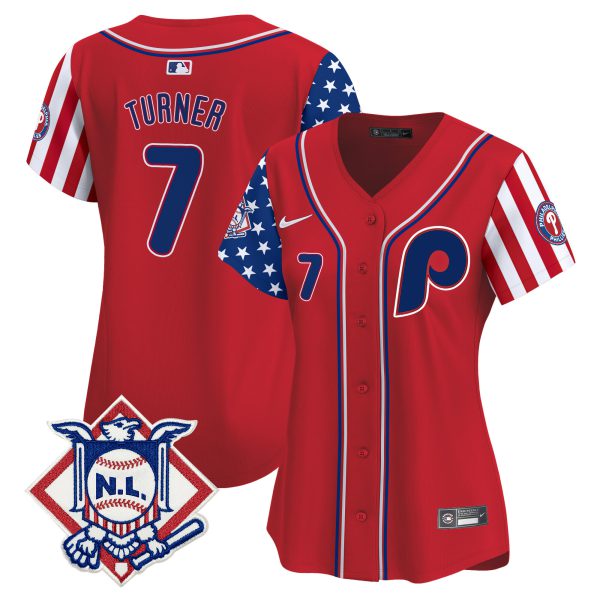 Women's Phillies 2024 Fourth of July Vapor Premier Limited Jersey - All Stitched - Image 11