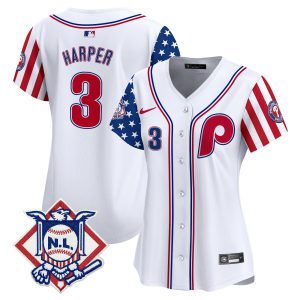 Women's Phillies 2024 Fourth of July Vapor Premier Limited Jersey - All Stitched
