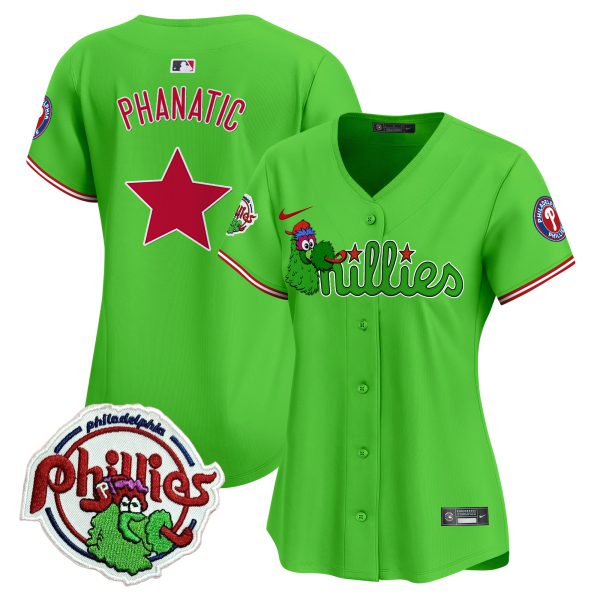 Women's Phillies Phanatic Patch Vapor Premier Limited Jersey V3- All Stitched - Image 17