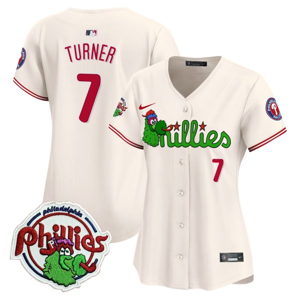 Women's Phillies Phanatic Patch Vapor Premier Limited Jersey V3- All Stitched - Image 21