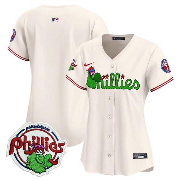 Women's Phillies Phanatic Patch Vapor Premier Limited Jersey V3- All Stitched - Image 27