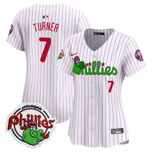 Women's Phillies Phanatic Patch Vapor Premier Limited Jersey V3- All Stitched - Image 30