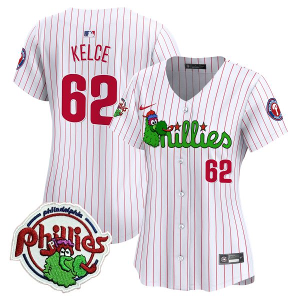 Women's Phillies Phanatic Patch Vapor Premier Limited Jersey V3- All Stitched - Image 33