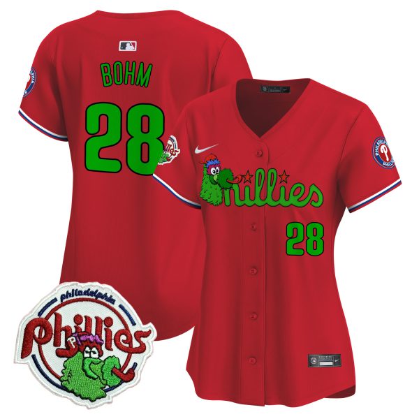 Women's Phillies Phanatic Patch Vapor Premier Limited Jersey V3- All Stitched - Image 38