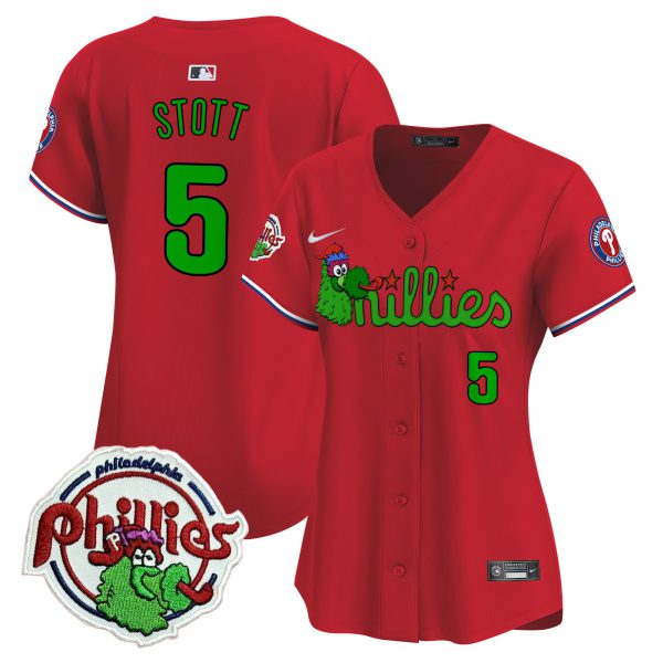 Women's Phillies Phanatic Patch Vapor Premier Limited Jersey V3- All Stitched - Image 40