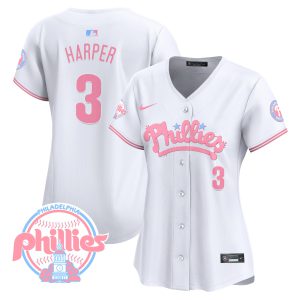 Women's Phillies Bubblegum Pink Vapor Premier Limited Jersey - All Stitched