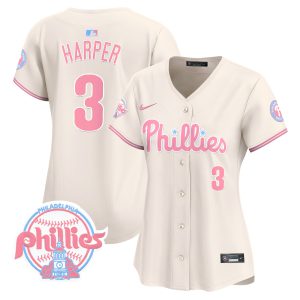 Women's Phillies Bubblegum Pink Vapor Premier Limited Jersey V2 - All Stitched