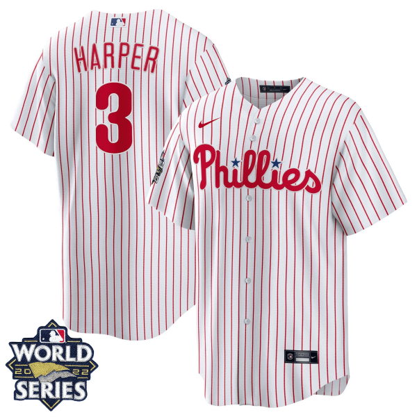 Youth's Philadelphia Phillies Gold 2022 World Series Jersey - All Stitched - Image 31