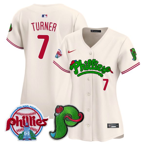 Women's Phillies Phanatic Patch Vapor Premier Limited Jersey V4 - All Stitched - Image 3