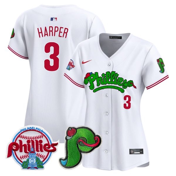Women's Phillies Phanatic Patch Vapor Premier Limited Jersey V4 - All Stitched - Image 10