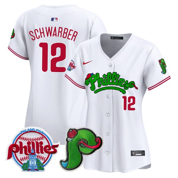 Women's Phillies Phanatic Patch Vapor Premier Limited Jersey V4 - All Stitched - Image 16