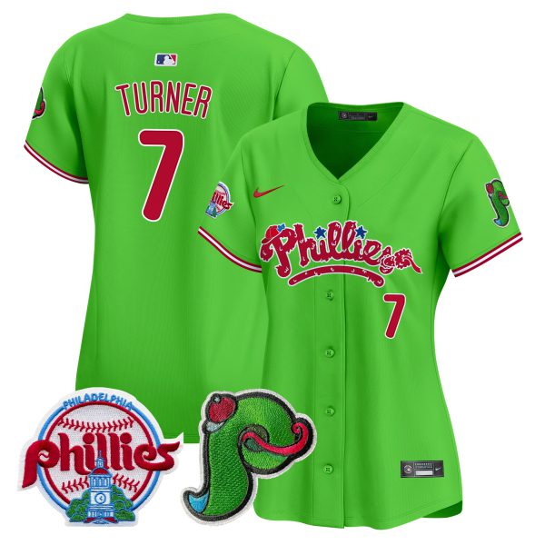 Women's Phillies Phanatic Patch Vapor Premier Limited Jersey V4 - All Stitched - Image 21