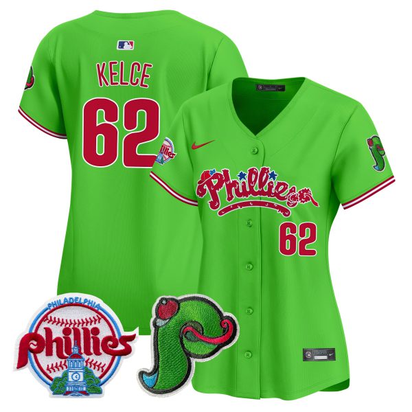 Women's Phillies Phanatic Patch Vapor Premier Limited Jersey V4 - All Stitched - Image 24