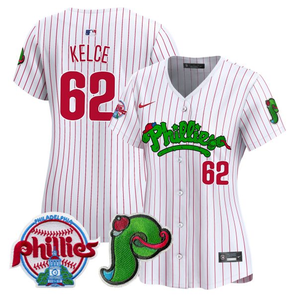 Women's Phillies Phanatic Patch Vapor Premier Limited Jersey V4 - All Stitched - Image 33