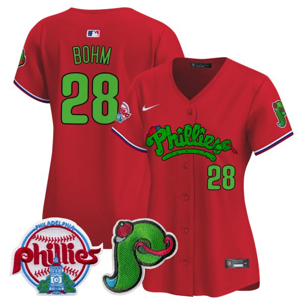Women's Phillies Phanatic Patch Vapor Premier Limited Jersey V4 - All Stitched - Image 38