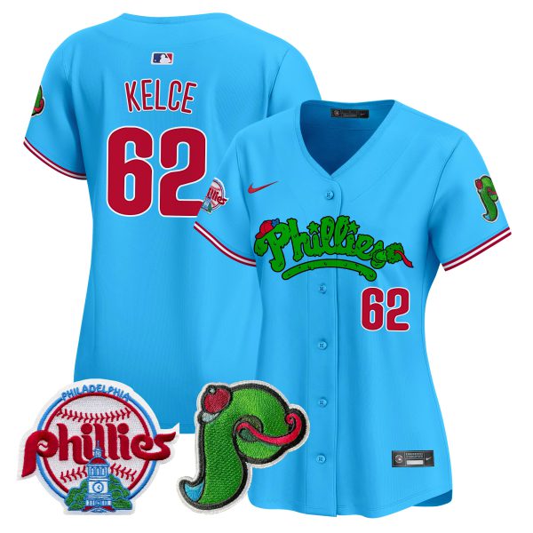 Women's Phillies Phanatic Patch Vapor Premier Limited Jersey V4 - All Stitched - Image 51