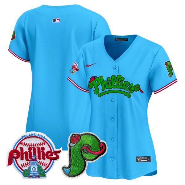 Women's Phillies Phanatic Patch Vapor Premier Limited Jersey V4 - All Stitched - Image 54
