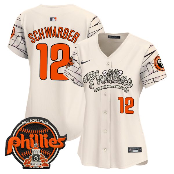 Women's Phillies Halloween Vapor Premier Limited Jersey V2 - All Stitched - Image 7