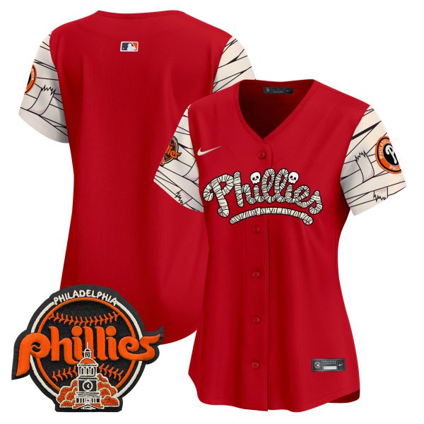 Women's Phillies Halloween Vapor Premier Limited Jersey V2 - All Stitched - Image 45