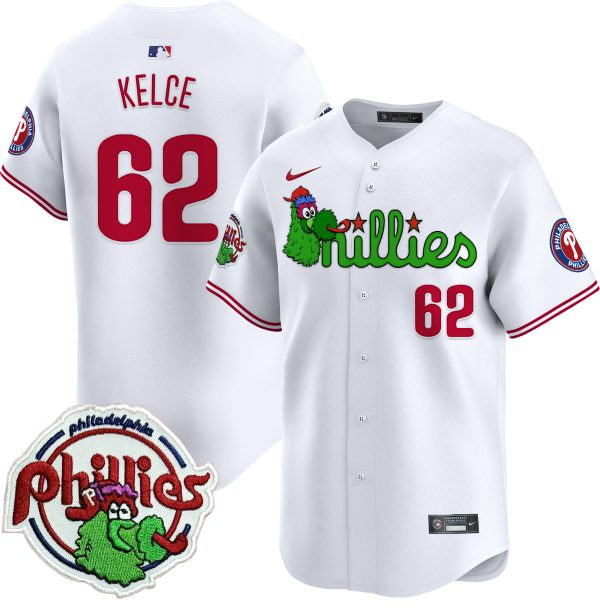 Youth's Phillies Phanatic Patch Vapor Premier Limited Jersey V3 - All Stitched - Image 6