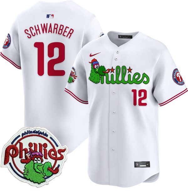 Youth's Phillies Phanatic Patch Vapor Premier Limited Jersey V3 - All Stitched - Image 7