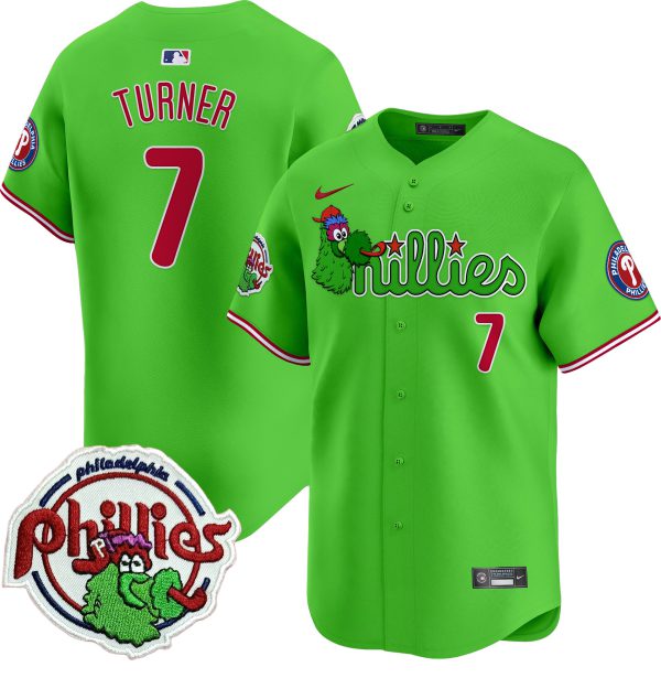 Youth's Phillies Phanatic Patch Vapor Premier Limited Jersey V3 - All Stitched - Image 12