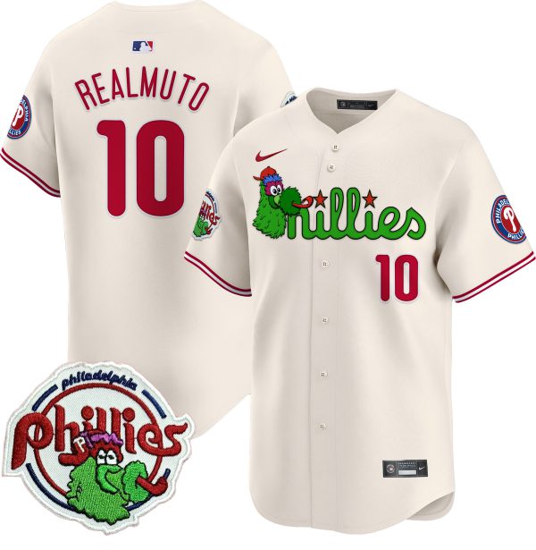Youth's Phillies Phanatic Patch Vapor Premier Limited Jersey V3 - All Stitched - Image 23