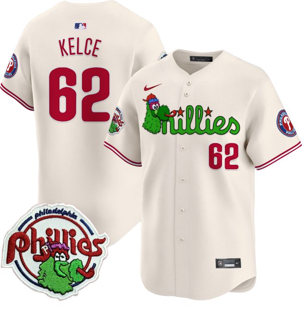 Youth's Phillies Phanatic Patch Vapor Premier Limited Jersey V3 - All Stitched - Image 24