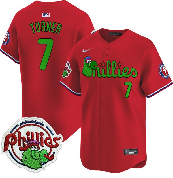 Youth's Phillies Phanatic Patch Vapor Premier Limited Jersey V3 - All Stitched - Image 39