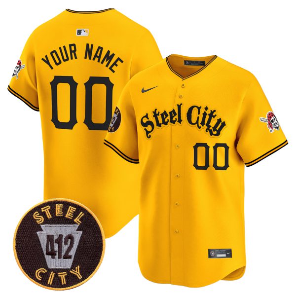 Pittsburgh Pirates 412 Patch Vapor Premier Limited Custom Jersey - All Stitched - Image 4