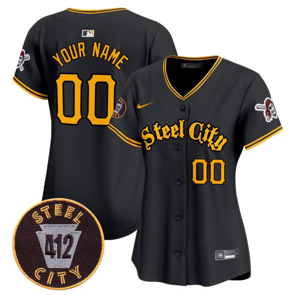 Pittsburgh Pirates 412 Patch Vapor Premier Limited Custom Jersey - All Stitched - Image 7