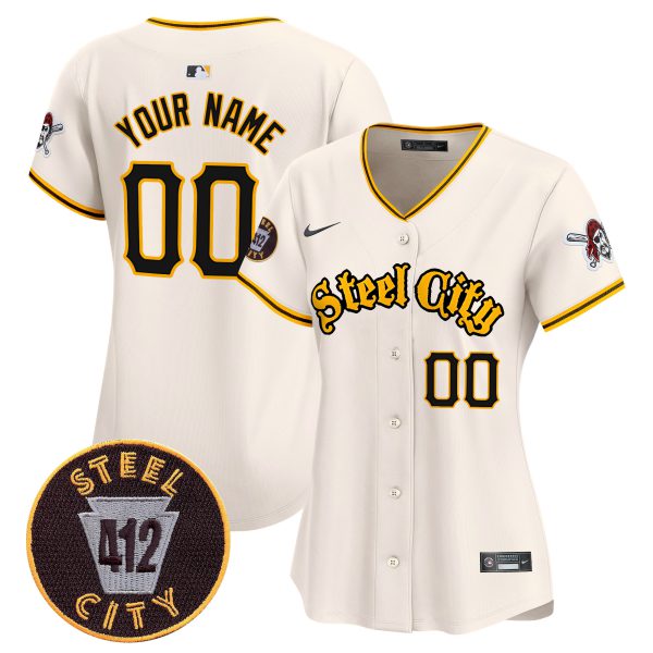 Pittsburgh Pirates 412 Patch Vapor Premier Limited Custom Jersey - All Stitched - Image 8