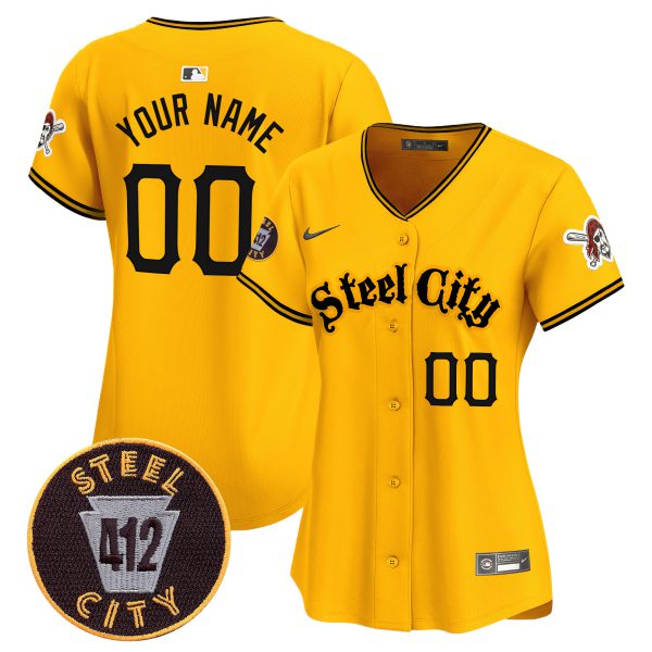 Pittsburgh Pirates 412 Patch Vapor Premier Limited Custom Jersey - All Stitched - Image 9
