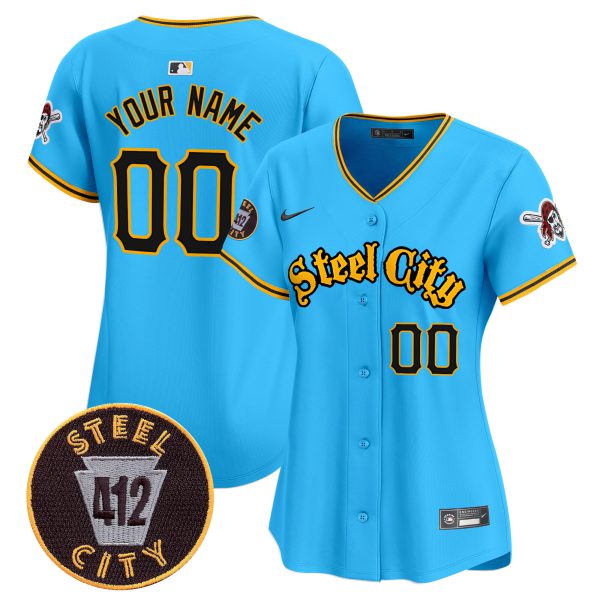 Pittsburgh Pirates 412 Patch Vapor Premier Limited Custom Jersey - All Stitched - Image 10