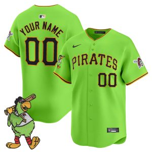 Pittsburgh Pirates Pirate Parrot Patch Vapor Premier Limited Custom Jersey - All Stitched