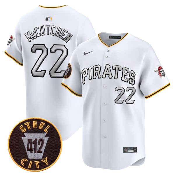 Men's Pittsburgh Pirates 412 Patch Vapor Premier Limited Jersey V6 - All Stitched - Image 2
