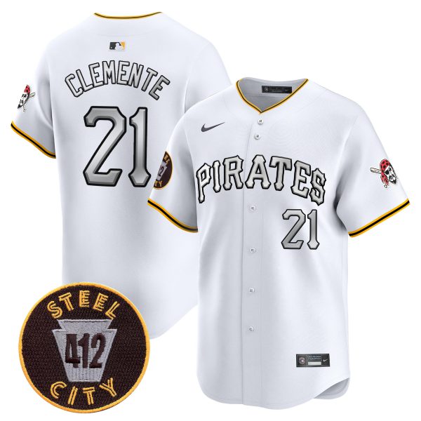 Men's Pittsburgh Pirates 412 Patch Vapor Premier Limited Jersey V6 - All Stitched - Image 5
