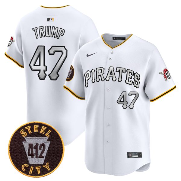 Men's Pittsburgh Pirates 412 Patch Vapor Premier Limited Jersey V6 - All Stitched - Image 6