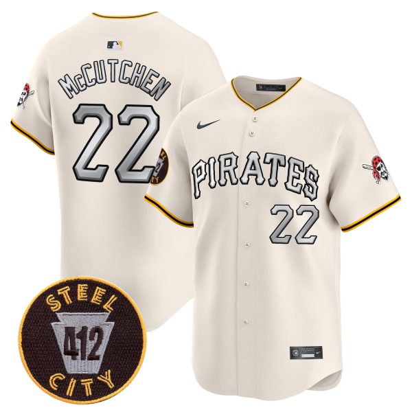 Men's Pittsburgh Pirates 412 Patch Vapor Premier Limited Jersey V6 - All Stitched - Image 16