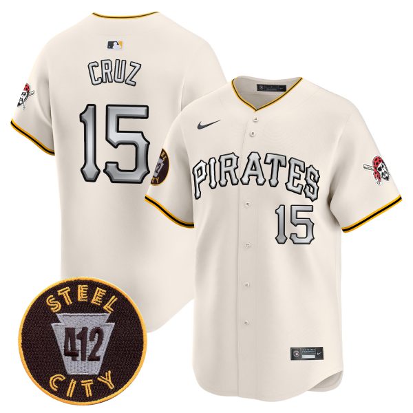 Men's Pittsburgh Pirates 412 Patch Vapor Premier Limited Jersey V6 - All Stitched - Image 17