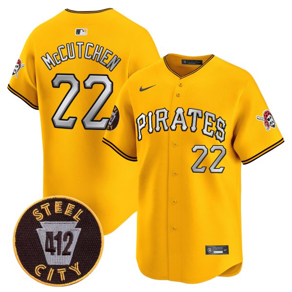Men's Pittsburgh Pirates 412 Patch Vapor Premier Limited Jersey V6 - All Stitched - Image 23