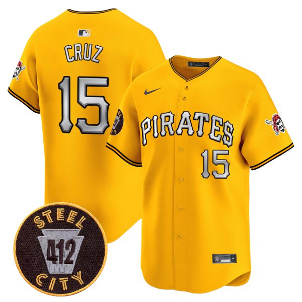 Men's Pittsburgh Pirates 412 Patch Vapor Premier Limited Jersey V6 - All Stitched - Image 24
