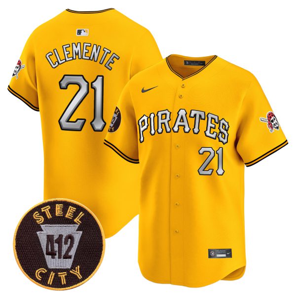 Men's Pittsburgh Pirates 412 Patch Vapor Premier Limited Jersey V6 - All Stitched - Image 26
