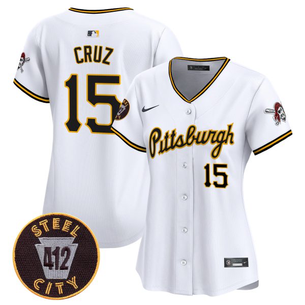 Women's Pittsburgh Pirates 412 Patch Vapor Premier Limited Jersey V4 - All Stitched - Image 3
