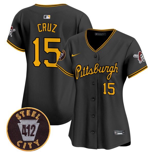 Women's Pittsburgh Pirates 412 Patch Vapor Premier Limited Jersey V4 - All Stitched - Image 9