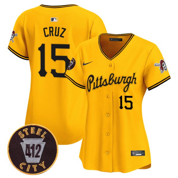 Women's Pittsburgh Pirates 412 Patch Vapor Premier Limited Jersey V4 - All Stitched - Image 21